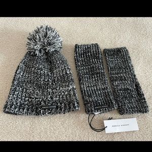Rebecca Minkoff Beanie & Glove Set. Fashionable heather grey. NEW WITH TAGS